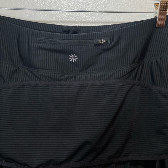 Athleta Women’s Good Match Skort Black Pleated Pocket Skirt Shorts M Tennis Logo - Picture 7 of 15